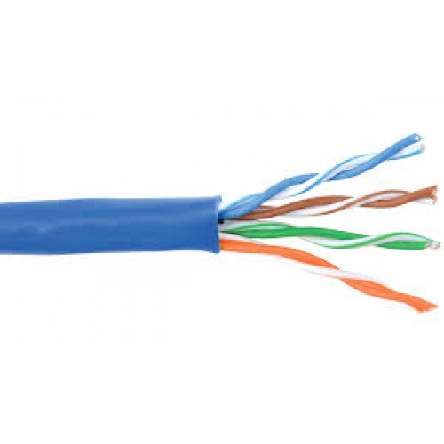 Bass Computers, Inc. - 5e04up-blue - 1000' Cat5 Solid UTP Plenum 350 ...